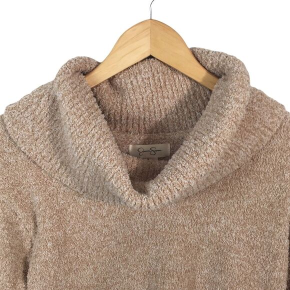 C5 Women’s JESSICA SIMPSON Funnel Neck Cropped Top Sweater L - Picture 2 of 3